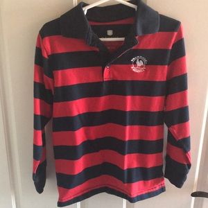 Primrose school uniform long-sleeve striped polo